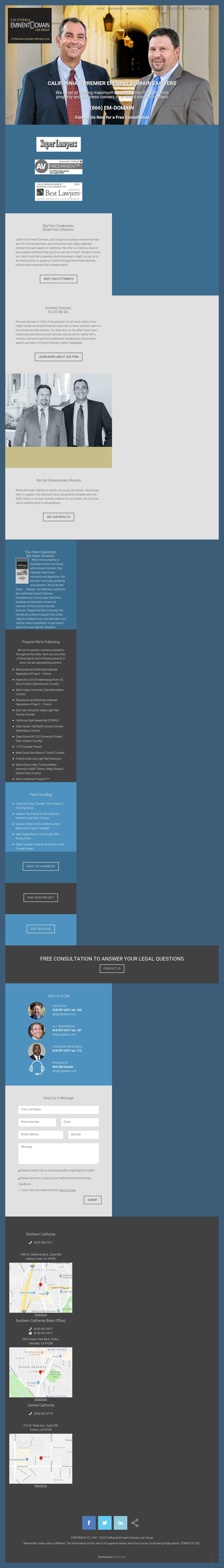 California Eminent Domain Law Group, APC - Glendale CA Lawyers