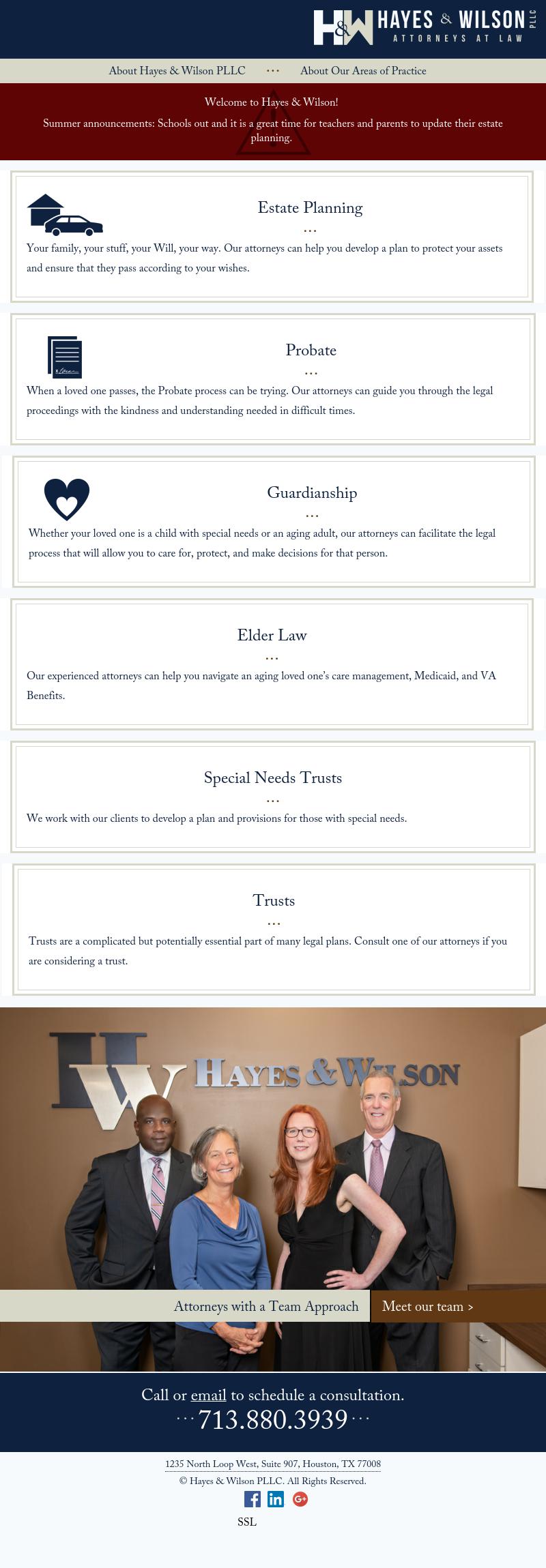 Hayes & Wilson, PLLC - Houston TX Lawyers